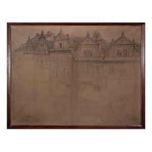 VIKTOR STRETTI (CZECHY / BOHEMIAN 1878 - 1957) - Ulica Nerudova w Pradze (duży format)