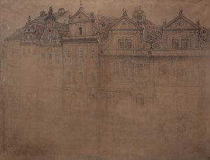 VIKTOR STRETTI (CZECH / BOHEMIAN 1878 - 1957) - Nerudova street in Prague (large format)