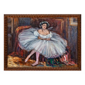 VIKTOR STRETTI (CZECH / BOHEMIAN 1878 - 1957) - Resting ballerina
