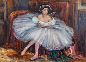 VIKTOR STRETTI (CZECH / BOHEMIAN 1878 - 1957) - Resting ballerina