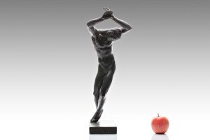 JAN ŠTURSA (CZECH / BOHEMIAN 1880 - 1925) - Wounded (original cast)