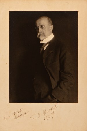 FRANTIŠEK DRTIKOL (CZECH / BOHEMIAN 1883 - 1961) - Tomáš Garrigue Masaryk with signature