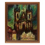 JAN BAUCH (CZECH / BOHEMIAN 1898 - 1995) - Týn Church in Prague