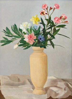 JOSEF MULTRUS (CZECH / BOHEMIAN 1898 - 1957) - Still life with flowers in a vase