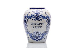 GERASPTE RAPPE APOTHECARY JAR | DELFT (NETHERLANDS / DUTCH 18TH CENTURY)