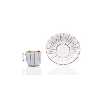 PORCELAIN CUP WITH SAUCER | LOKET CASTLE (CZECH / BOHEMIAN AROUND 1850)