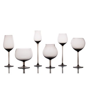 GIANT CUPS - SET OF 6 PCS | MOSER, DESIGNED BY FRANTIŠEK CHOCHOLATÝ (CZECH / BOHEMIAN 1957)