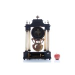 BIEDERMEIER TABLE CLOCK WITH A QUARTER BEAT AND A MUSIC MACHINE | LEOPOLD SCHRIMPF IN BRÜNN (CZECH / BOHEMIAN 1ST HALF OF THE 19TH CENTURY)