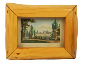 [VARŠAVA] Wilanów, bývalý královský zámek hraběte Potockého / Wilanów, ancien Château Royal appartenant au Comte Potocki, barevná litografie [před 1865].