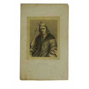 LUDWIK panował od r. 1370 do r. 1382, rys. na kam. A. Czarnecki, nakład i lit. M. Jabłońskiego we Lwowie 1853