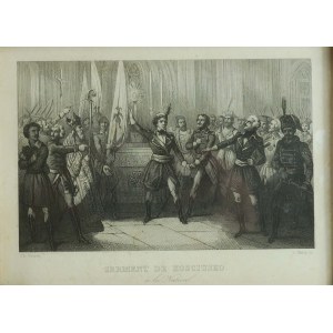 [Kosciuszko Tadeusz - Insurrection] GUERIN Theodore - Serment de Kosciuszko a la Nation [Kosciuszko's Oath to the Nation], engraved by L. Marvy