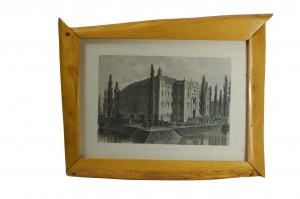 CASTLE IN RYDZYN , lithograph by Edward Raczynski, 1843.