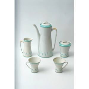 Porcelanowy serwis do kawy dla dwóch osób ,,Ida, W. Potacki, Ćmielów