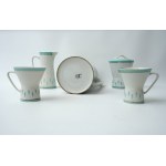 Porcelanowy serwis do kawy dla dwóch osób ,,Ida, W. Potacki, Ćmielów