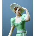 Elly Strobach porcelanowa figurka w stylu Art Deco - Royal Dux lata 1918-39