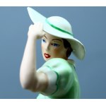 Elly Strobach porcelanowa figurka w stylu Art Deco - Royal Dux lata 1918-39