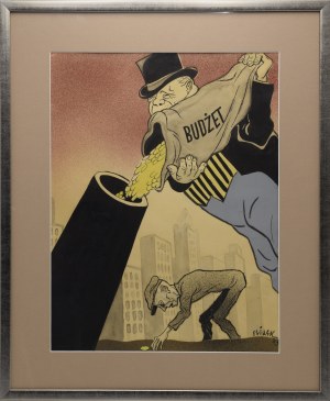 Jerzy FLISAK (1930 - 2008), Budżet, 1953 - projekt plakatu
