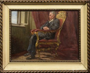 Piotr NIZIŃSKI (1858-1919), Mężczyzna w fotelu, 1917