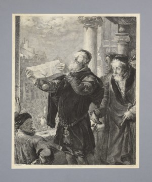 Ignacy ŁOPIEŃSKI (1865-1941), Wyrok na Matejkę, rycina z ok. 1900