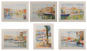 Serge MENDJISKY (1929-2017), Zestaw 6 litografii z teki „Port Grimaud”