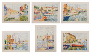 Serge MENDJISKY (1929-2017), Zestaw 6 litografii z teki „Port Grimaud”