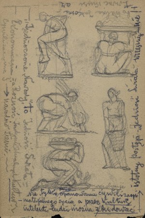 Aleksander ŻURAKOWSKI (1892-1978), Karta ze szkicownika, 1955