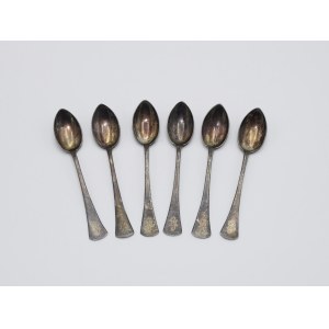 Set of six spoons with JK monogram