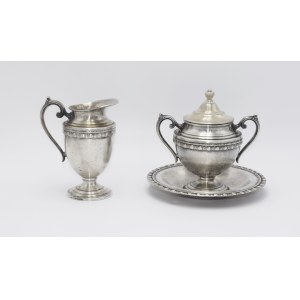 ROGER'S &amp; BRO, Creamer, sugar bowl and platter (matched)