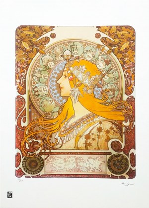 Alfons Mucha (1860 - 1939), Zodiaque (“La Plume”)