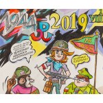 Henryk Jerzy Chmielewski (1923 Varsovie - 2021 Varsovie), dessin pour une affiche célébrant le 75e anniversaire de l'insurrection de Varsovie, 2014