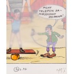 Szarlota Pawel (1947 - 2018 ), Pilny telefon zamiejscowy do pana!, ilustracja do Uśmiechu numeru, 1994