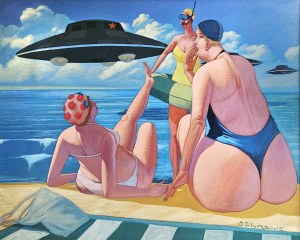 Jacek Pałucha, Niespodziewane spotkanie... Plaża w Dąbkach, 2015