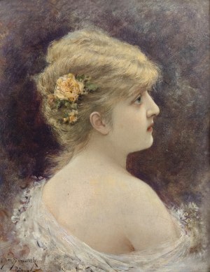 Emile E. Semenowsky (1857-1911), Portret kobiety, 1889