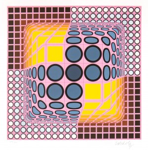 Victor Vasarely (1906-1997), Różowa kompozycja
