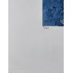 Marc Chagall (1887-1985), Two blue faces and a red donkey