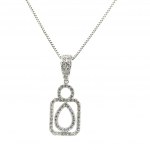 NECKLACE IN 18K WHITE GOLD 5.41 GR WITH DIAMONDS - PND30411