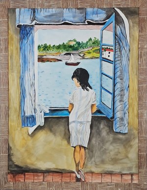 Helena Kopek, Girl in the Window - inspired by Salvadore Dali