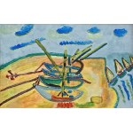 Anna Franczak, Łodzie z Saintes - Maries, inspiracja Vincent Van Gogh