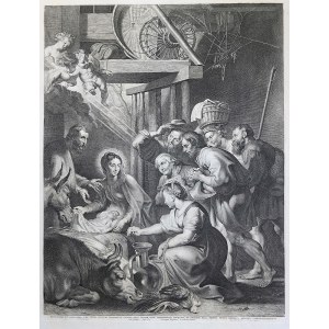 Lucas Vorsterman I (1595-1675) Engraver and Publisher, According to Peter Paul Rubens (1577-1640), ADORATION OF THE PASTORS [WITH THE PASTOR], 1620