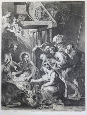 Lucas Vorsterman I (1595-1675) Rytownik I Wydawca, Według Petera Paula Rubensa (1577-1640), ADORACJA PASTERZY [