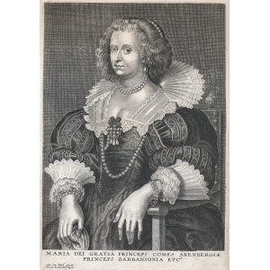 Antoon Van Dyck (1599-1641), autor originálu; Adrian Lommelin (asi 1637-1677), rytina, PRINCEZNA MARIA DEI GRATIA, asi 1645