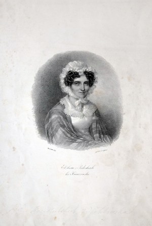 Andreas Staub (1806-1839) Litograf, PORTRET ELŻBIETY Z PODOSKICH HUSARZEWSKIEJ (ok.1760-1832)