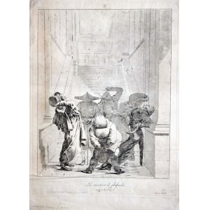 Philibert-Louis Debucourt (1755-1832) Rytmus. Podľa kresby Antoine Charles Horace (Carle) Vernet (1758-1836), LES AMATEURS DE PLAFONDS-AU-SALON, 1824