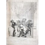 Philibert-Louis Debucourt (1755-1832) Ryt. Według Rysunku Antoine’a Charlesa Horace’ego (Carle) Verneta (1758-1836), LES AMATEURS DE PLAFONDS-AU-SALON, 1824