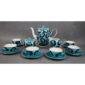 Tea service, Kwiatogal cooperative, 1960 Walbrzych,