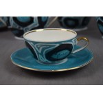 Tea service, Kwiatogal cooperative, 1960 Walbrzych,