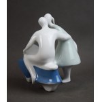 Couple at the scooter figurine, Royal Dux, 2nd half of the 20th century.