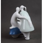 Couple at the scooter figurine, Royal Dux, 2nd half of the 20th century.