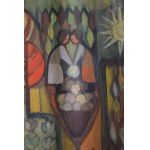 Projekt gobelinu, Maria DOMAŃSKA, Ogród II, akwarela, duży!
