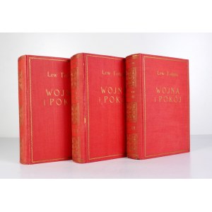 TOŁSTOJ Lew - Wojna i pokój. T. 1-12. Warszawa 1930. Bibljoteka Wielkich Pisarzy. 16d. opr. w 3 wol. oryg. pł....